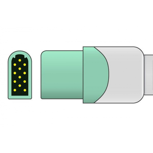 Kabel kompletny EKG do Datascope / Mindray, 3 odprowadzenia, klamra, wtyk 12 pin
